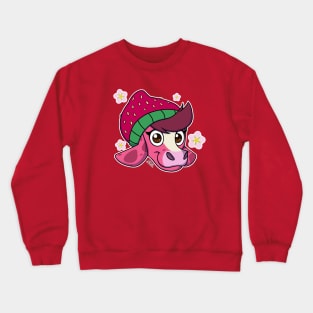 Stella the Strawberry Cow - Original, Head (Part 1) Crewneck Sweatshirt